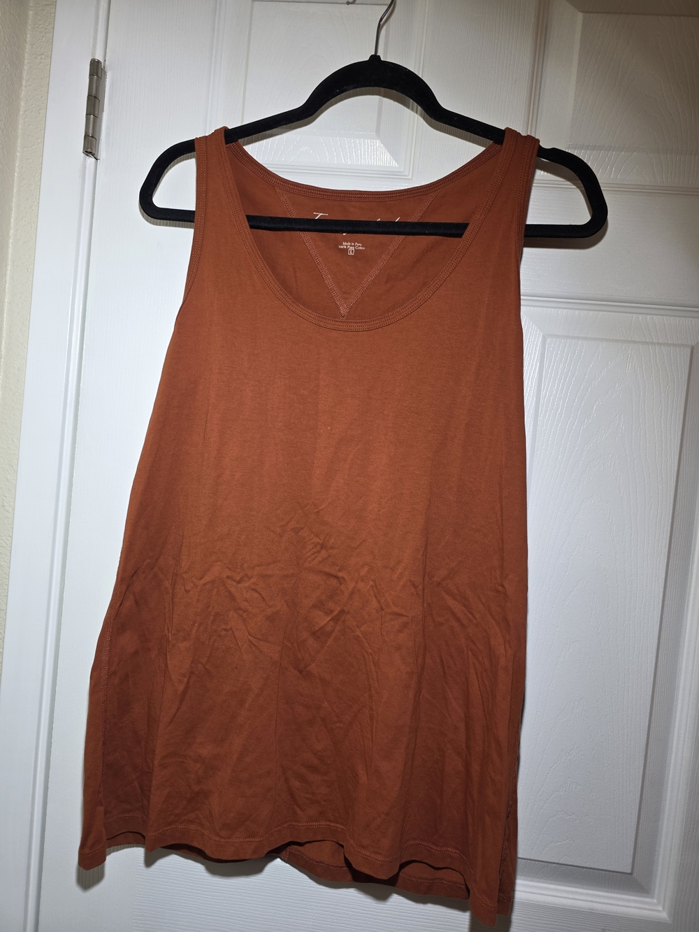 Territory Ahead Women’s Large L Rust /burnt Orange 100% Pima Cotton Tank Top